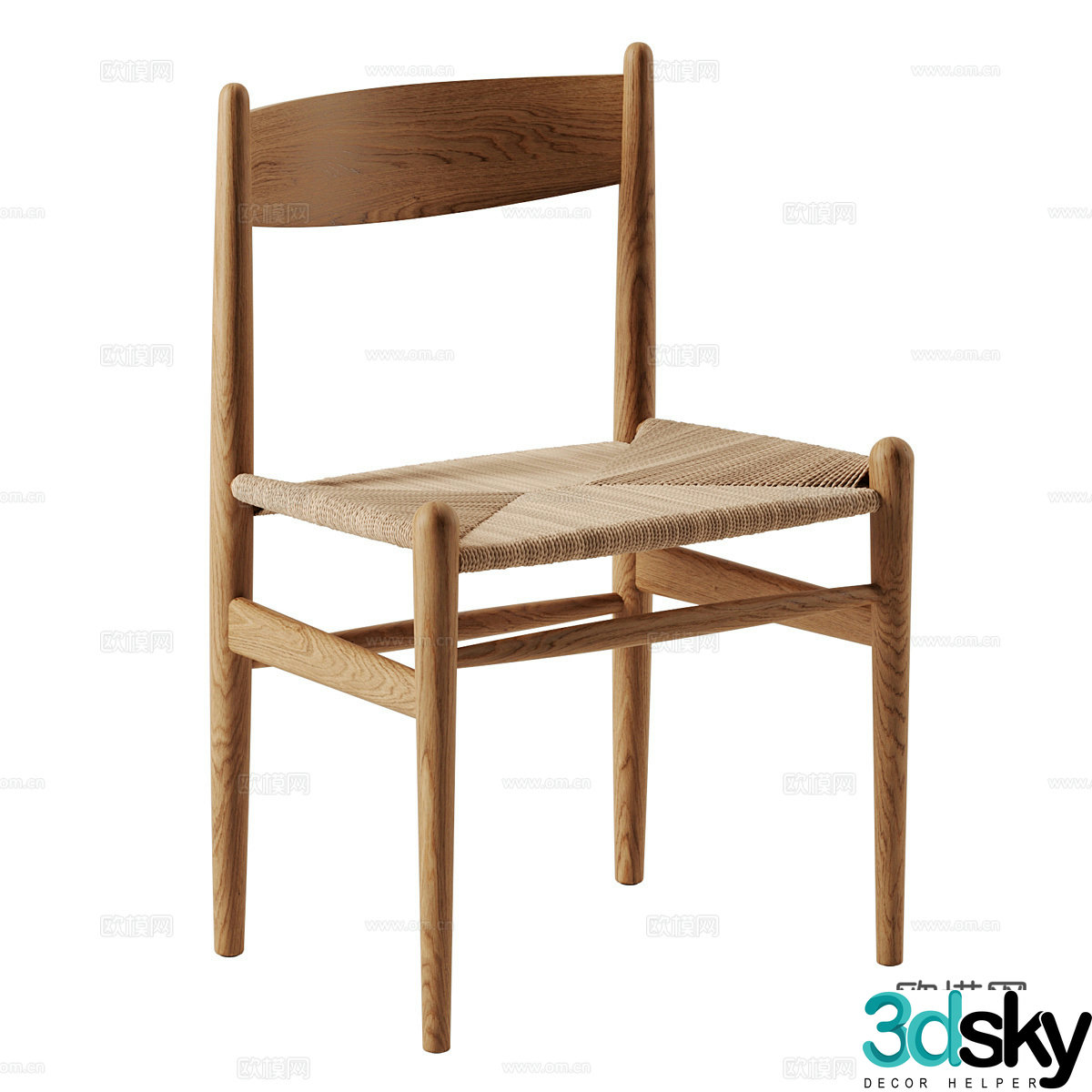 Rattan leisure chair Rattan leisure chair Bamboo leisure chair Bamboo leisure chair B&B single chair B&B rest 3D model