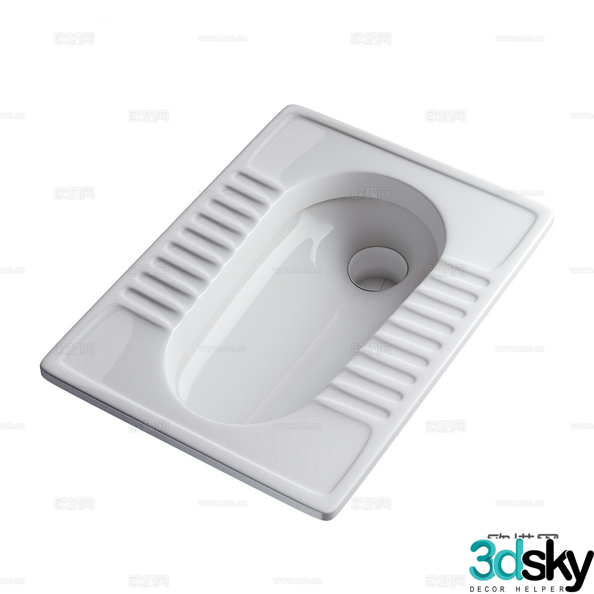 3D model of squat pit