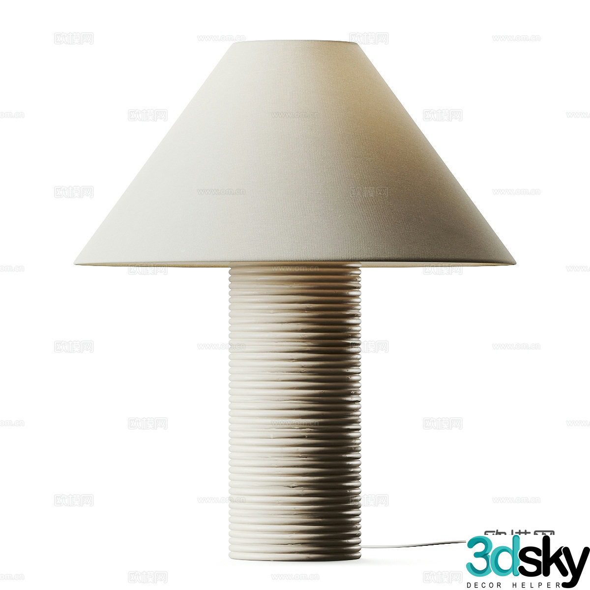 Wasabi Fengteng lamp B&B table lamp Middle-aged table lamp Paper table lamp Stone table lamp Decorative table lamp 3D model