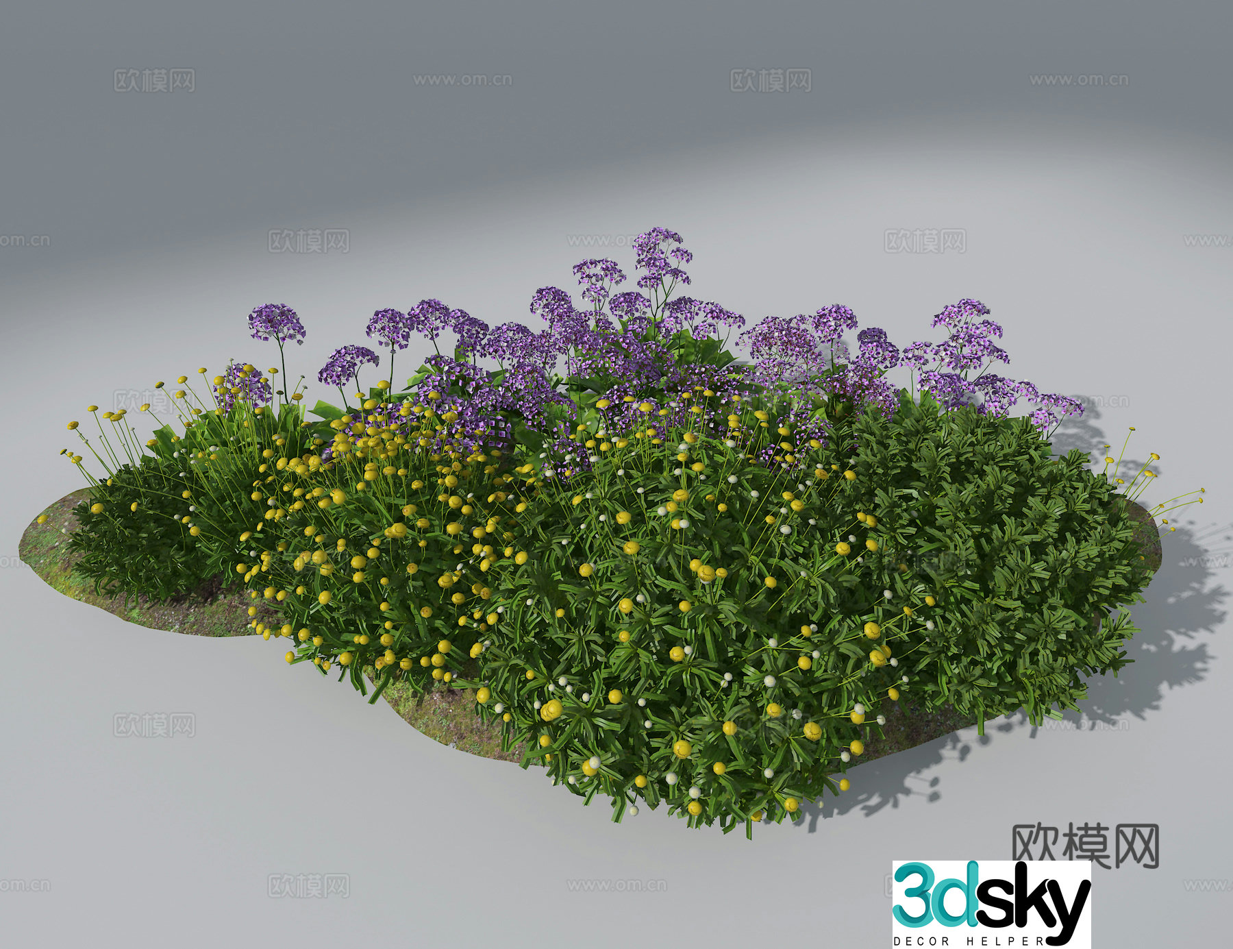 Flower combination 3d model