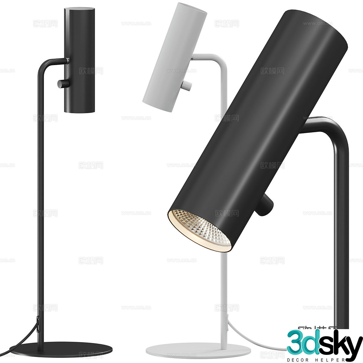 Modern Italian minimalist desk lamp 3D model