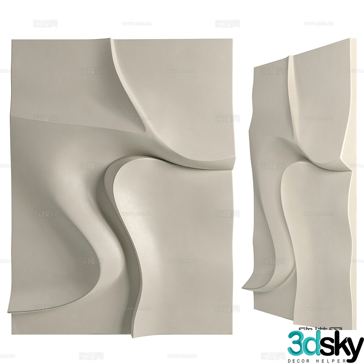 Abstract modern wall art pendant 3d model