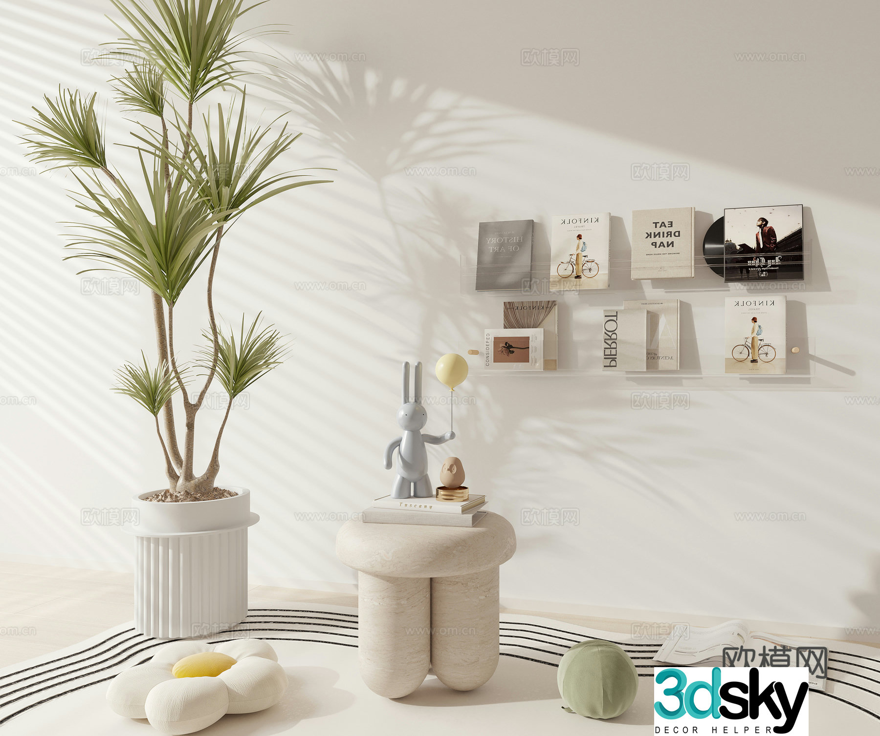 3D model of side coffee table ornament