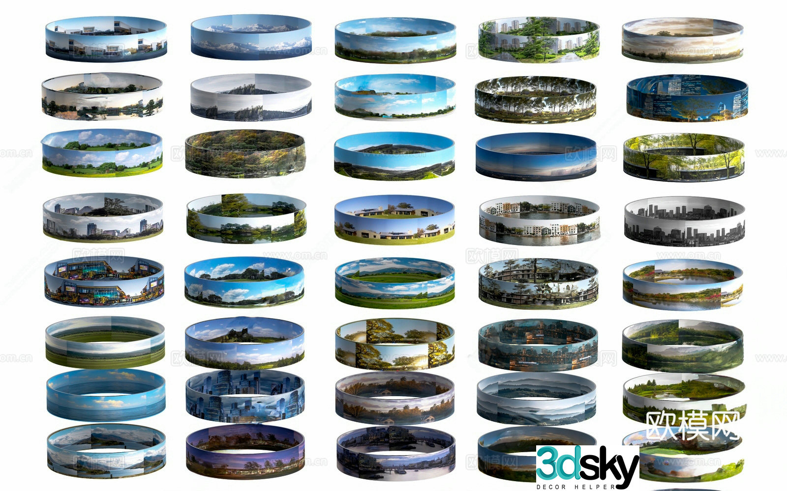 Modern other materials Outdoors Surrounding Background Environmental Map City Outdoor Landscape Back 3D Model