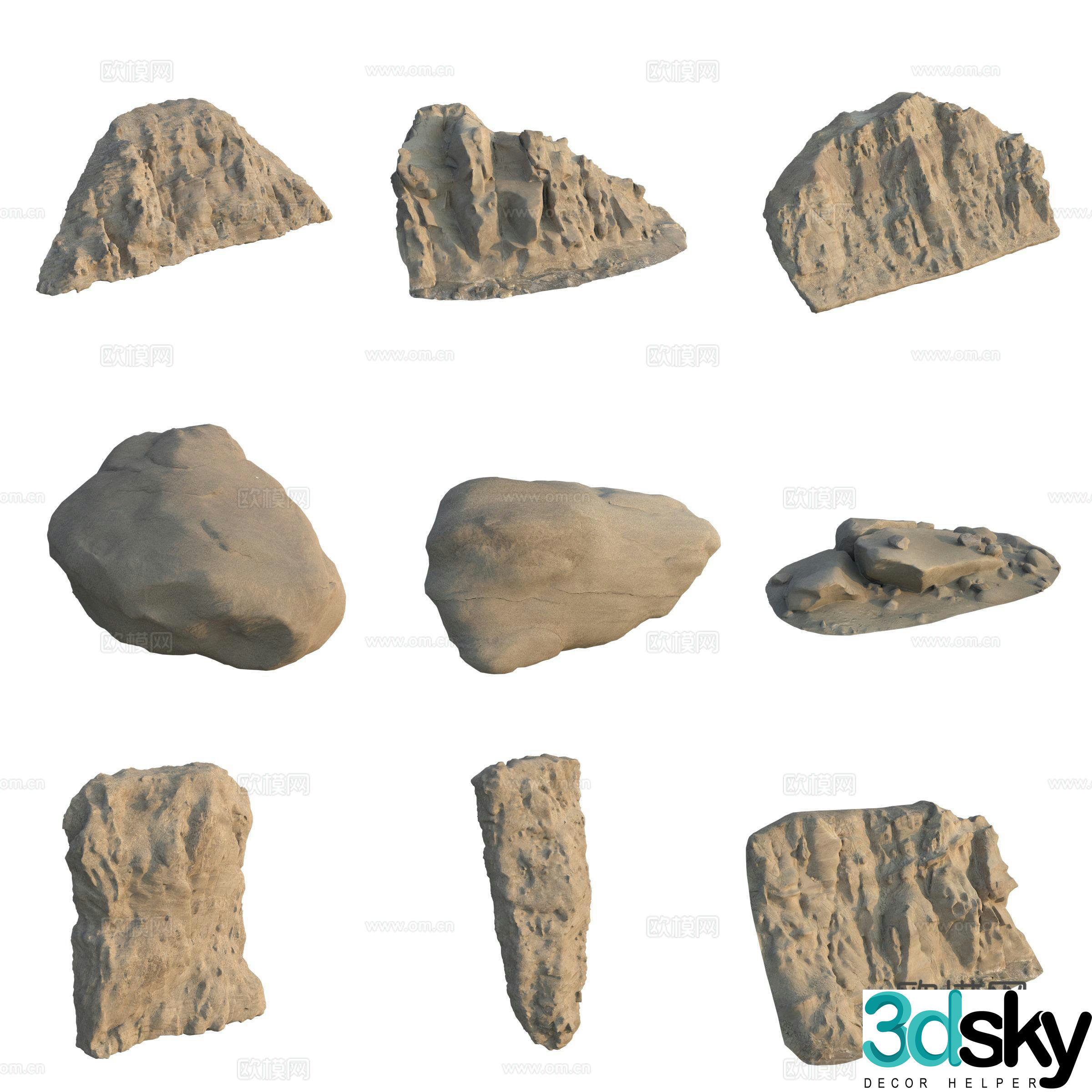 Sandstone stone 3d model