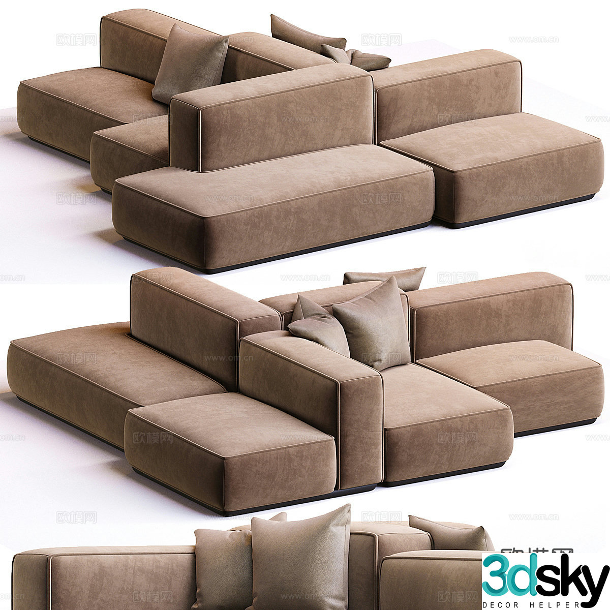 Modern Italian combination sofa 3D model