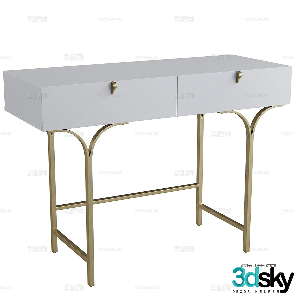 Modern light luxury Sunpan Celine desk 3D model