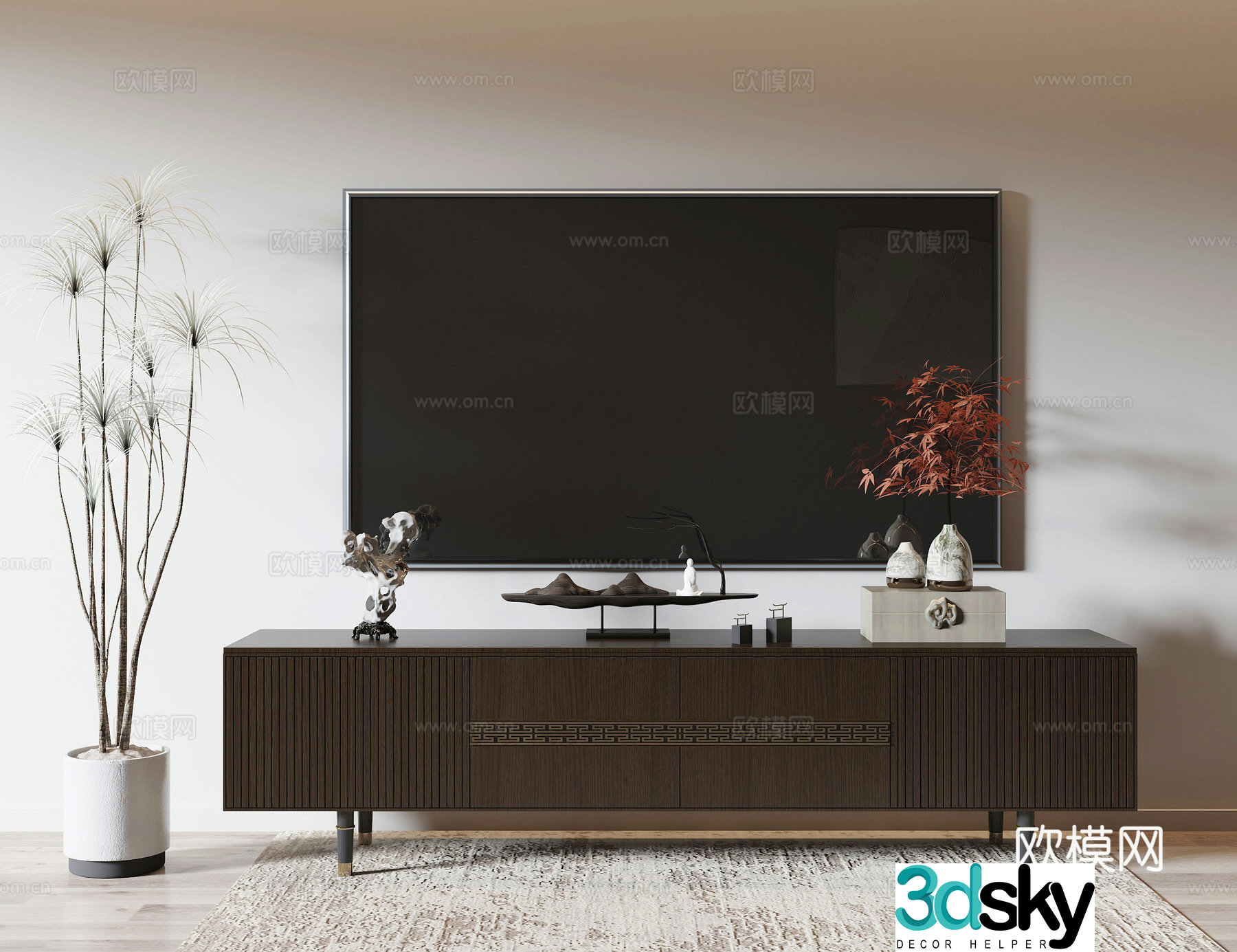New Chinese TV cabinet 3D model