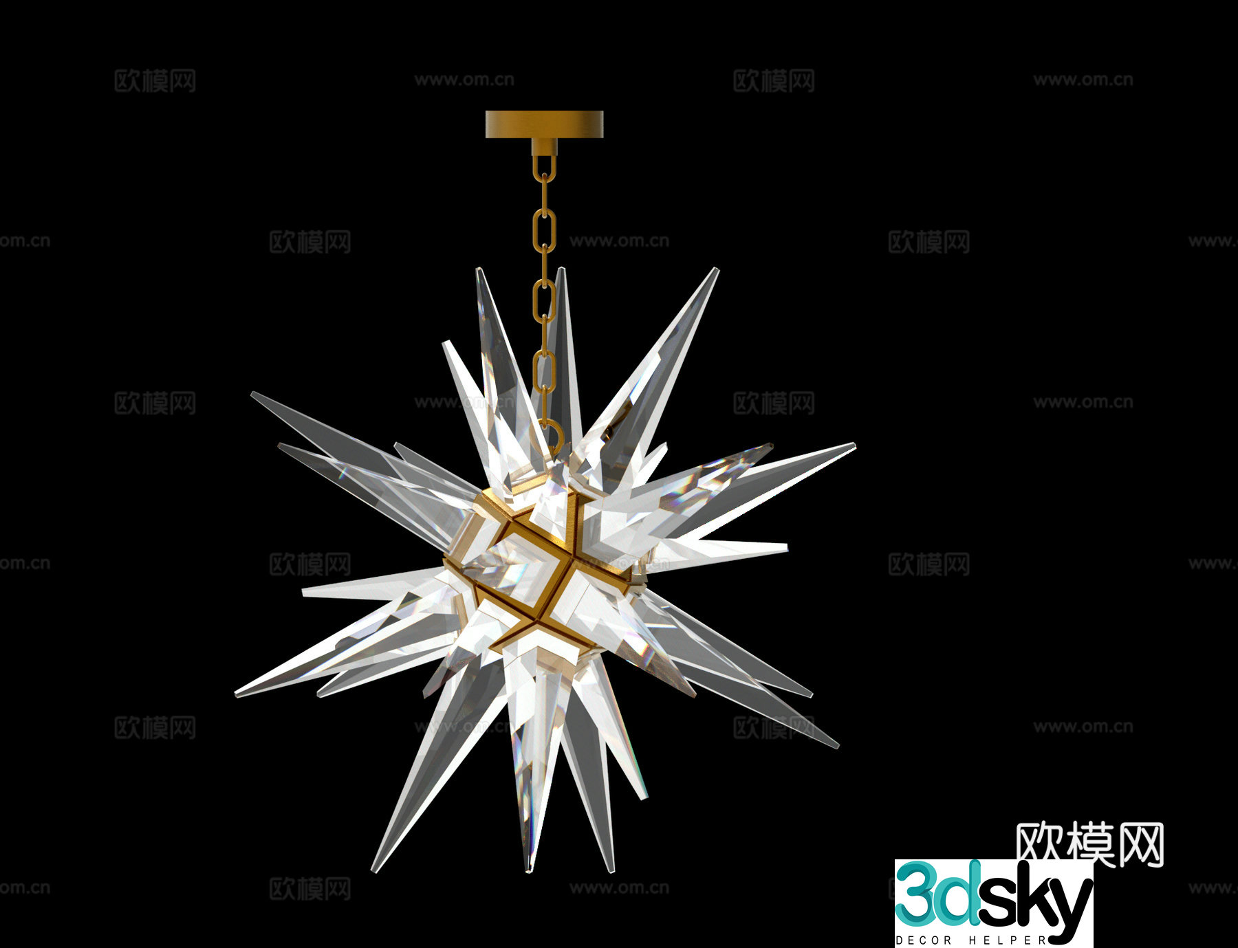 Crystal lamp 3d model