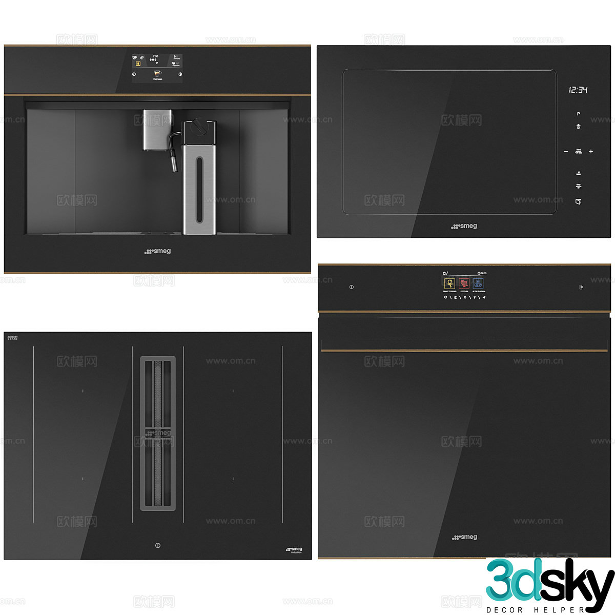 SMEG Kitchen Appliances 3D Model