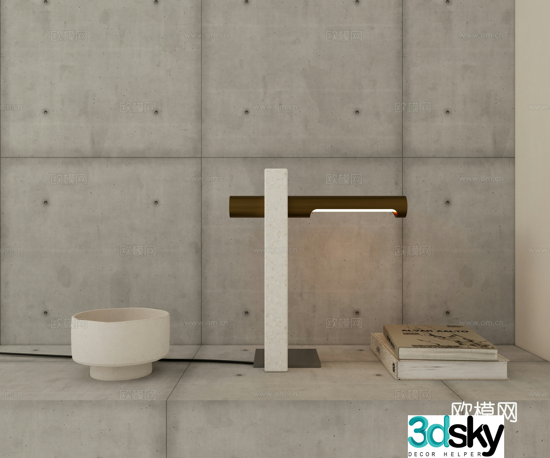 Modern desk lamp Metal desk lamp 3d model