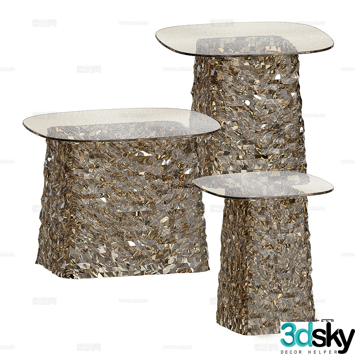 Fiam Italia Coffee Table 3D Model