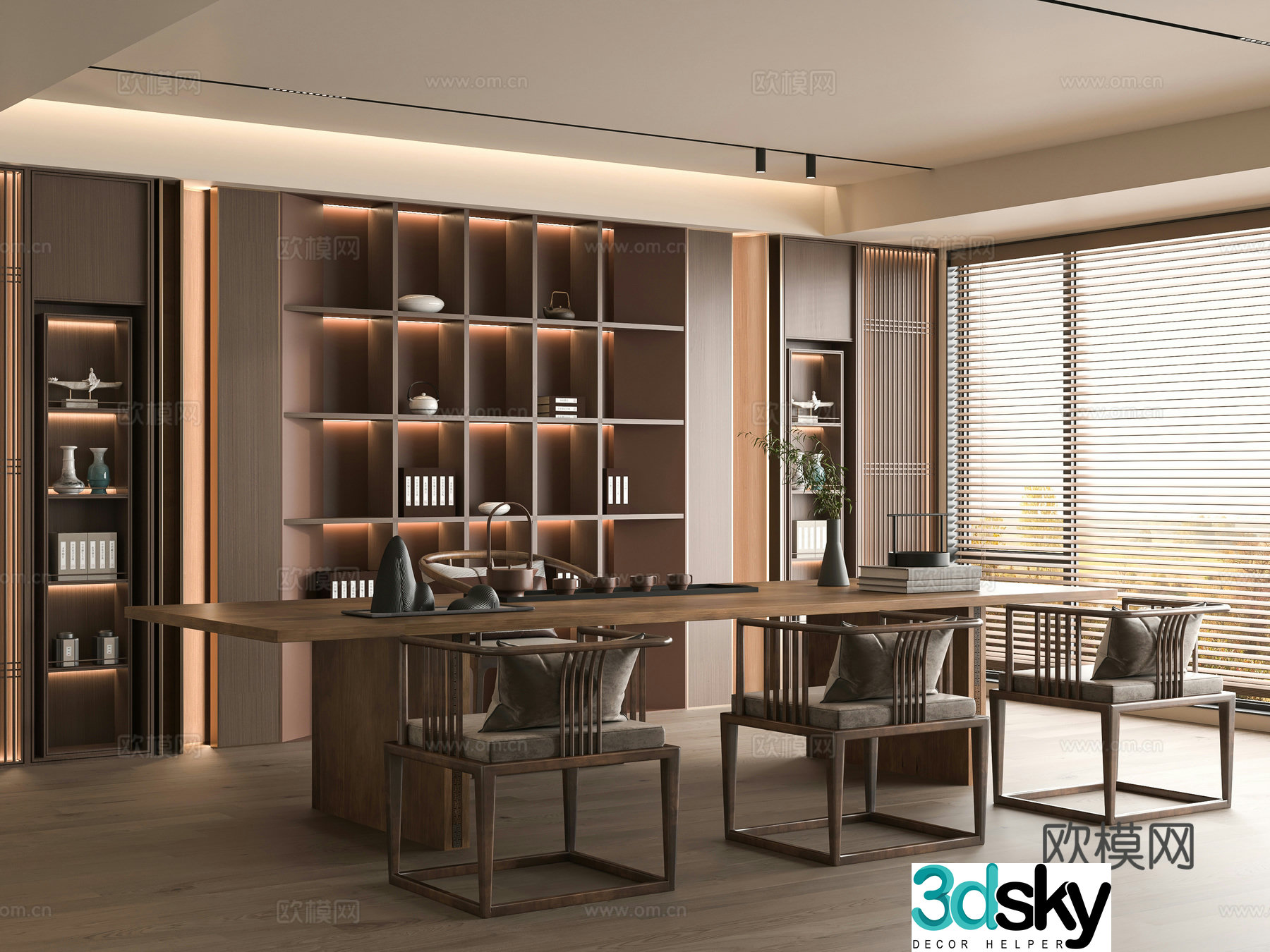 New Chinese tea room 3D model
