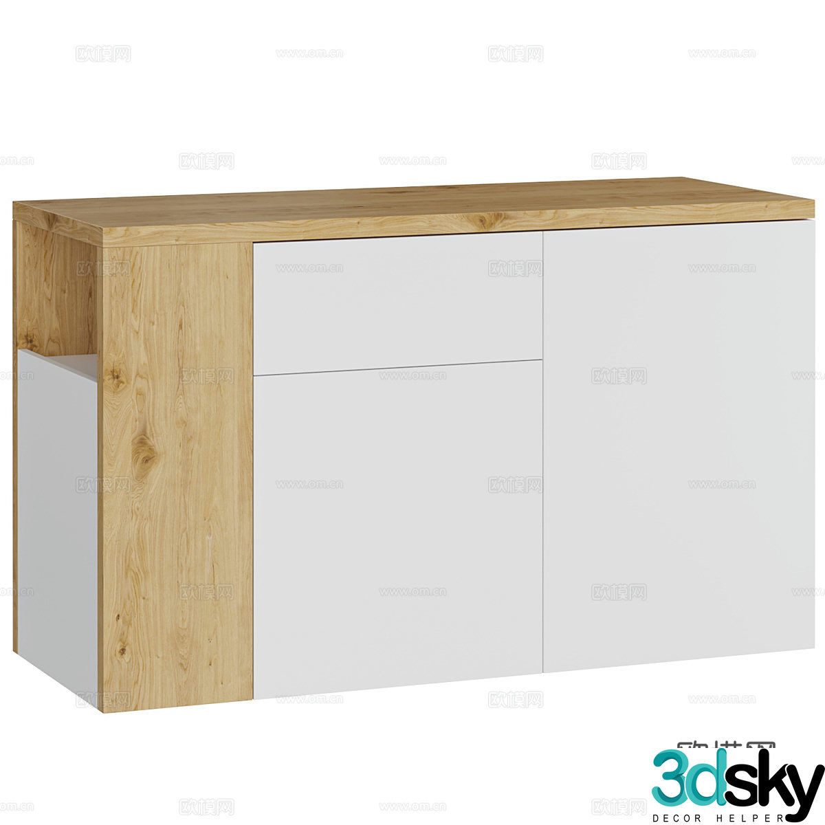 Children’s side cabinet Children’s room side cabinet Creamy wind side cabinet Storage cabinet Storage cabinet Storage cabinet Low 3D model