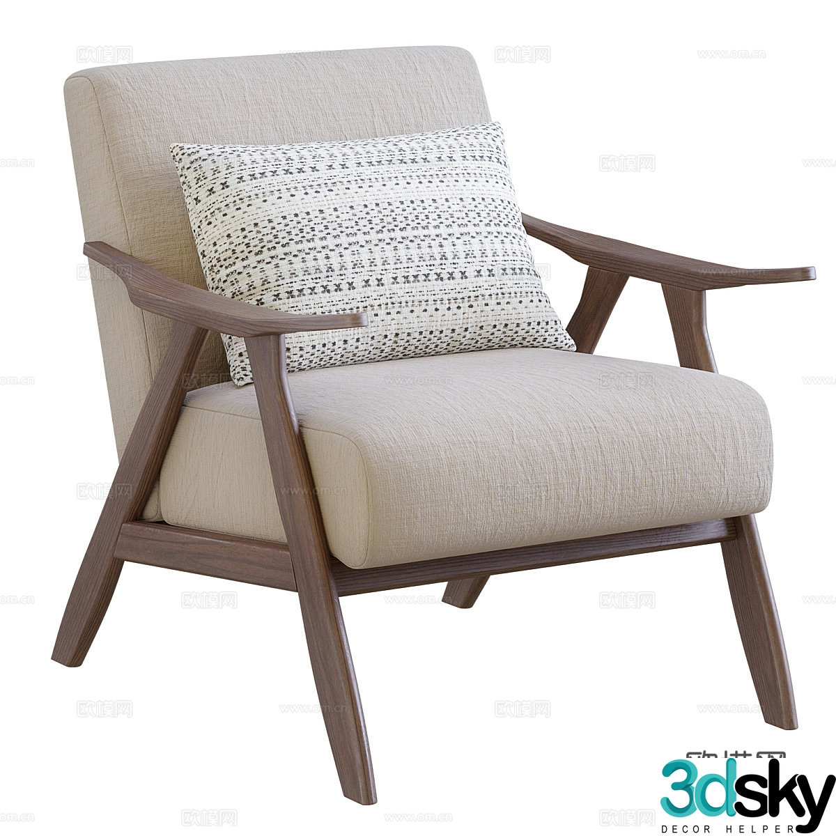 New Chinese Hofstetter armchair 3d model