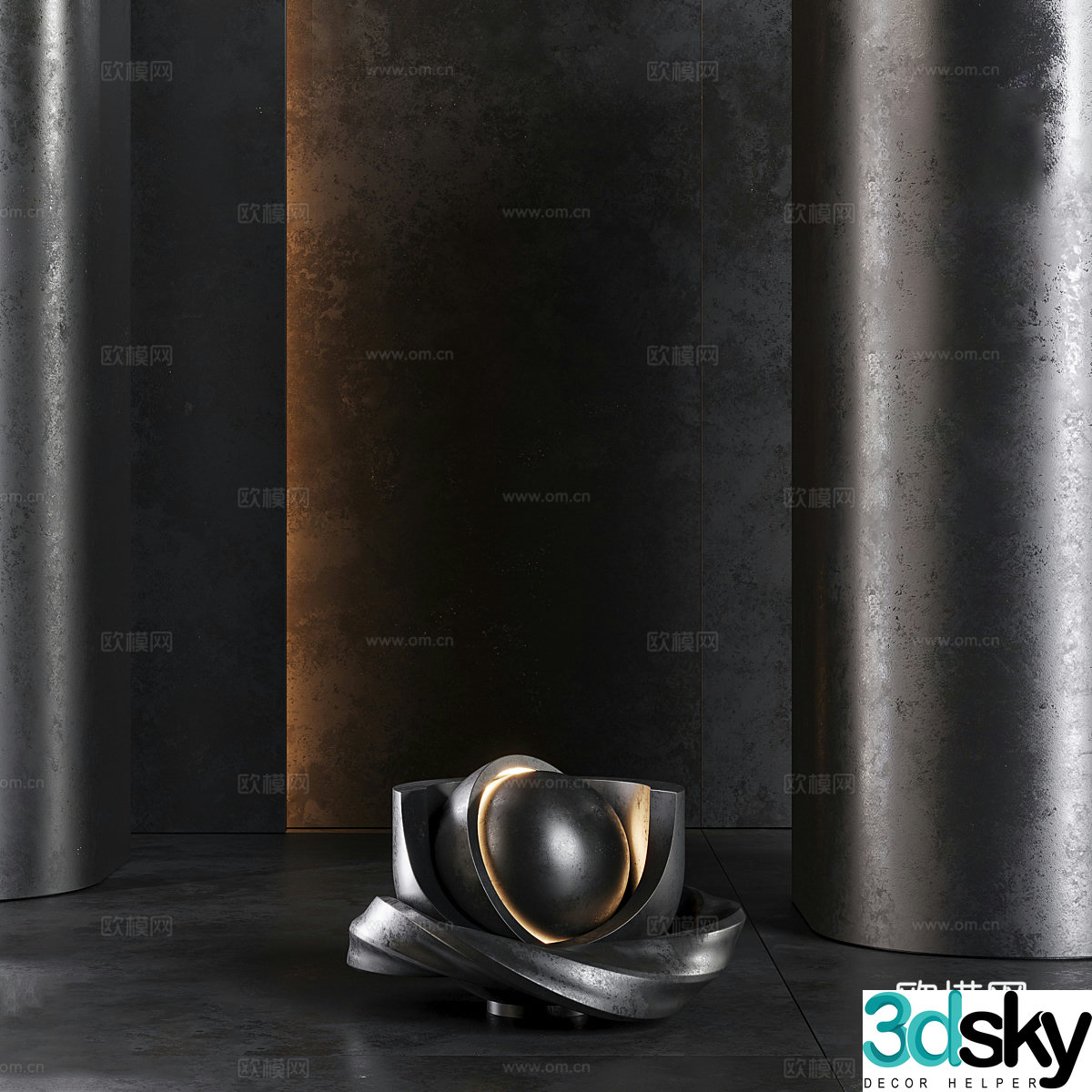 Art paint Art paint Microcement Concrete wall Texture paint Latex paint Dark micro 3D model