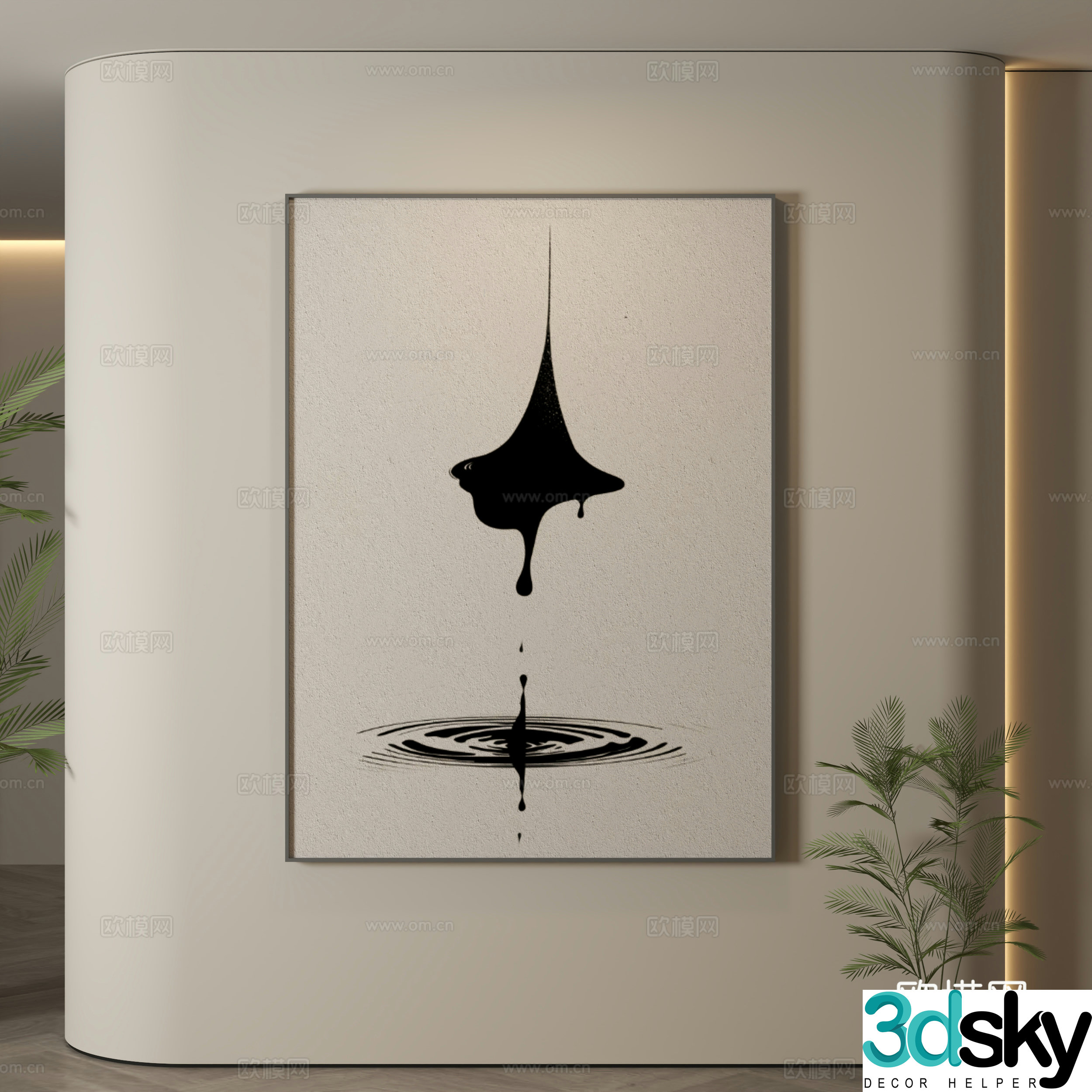 Modern decorative paintings Decorative paintings Modern hanging paintings Hanging paintings Simple hanging paintings 3D model