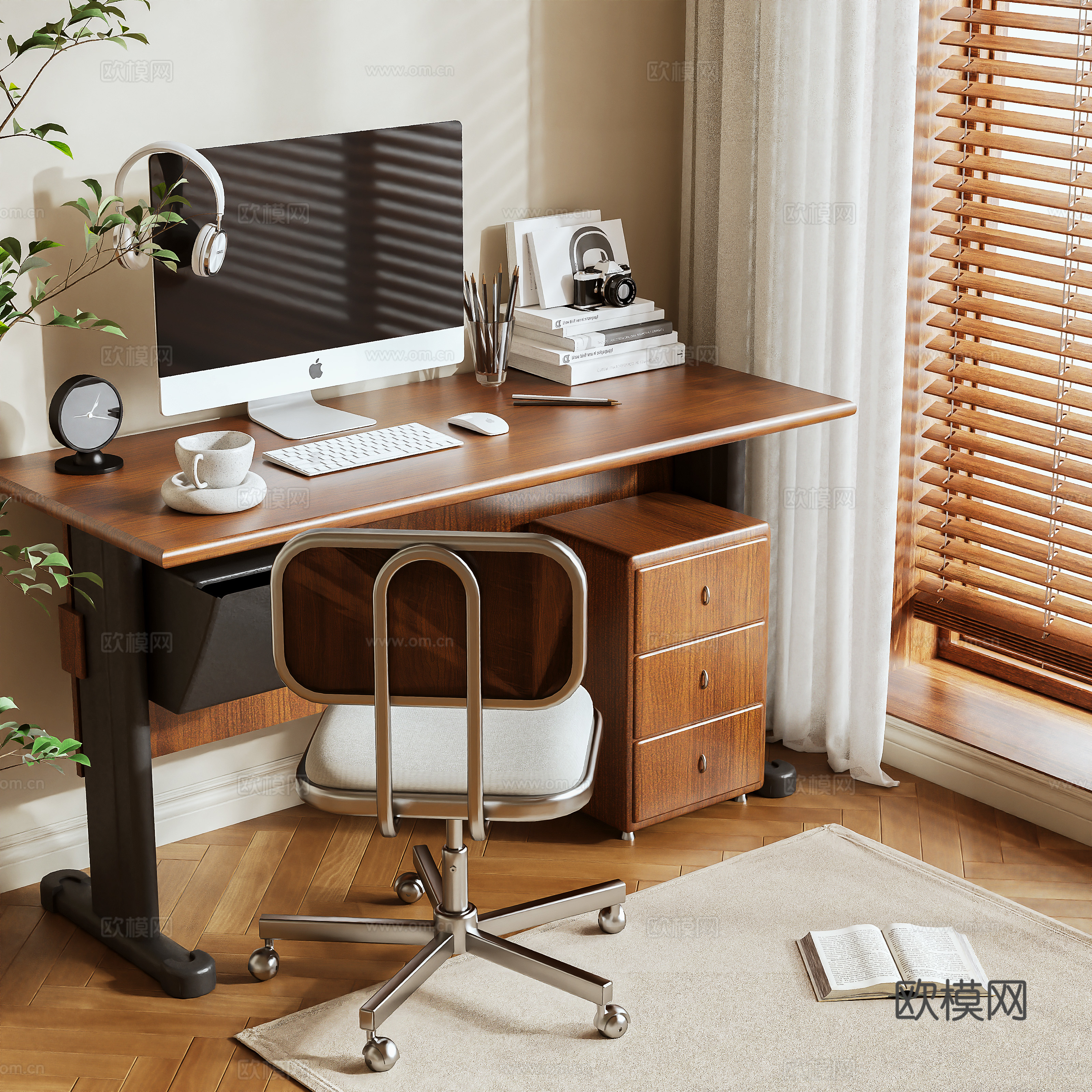 Log Wind Desk 3D Model