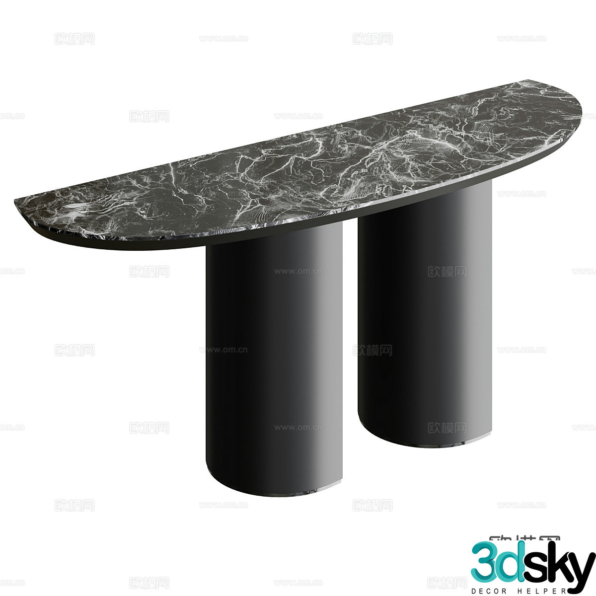 Art entrance hall Marble entrance hall Marble end viewing platform Stone strips Art entrance table 3D model