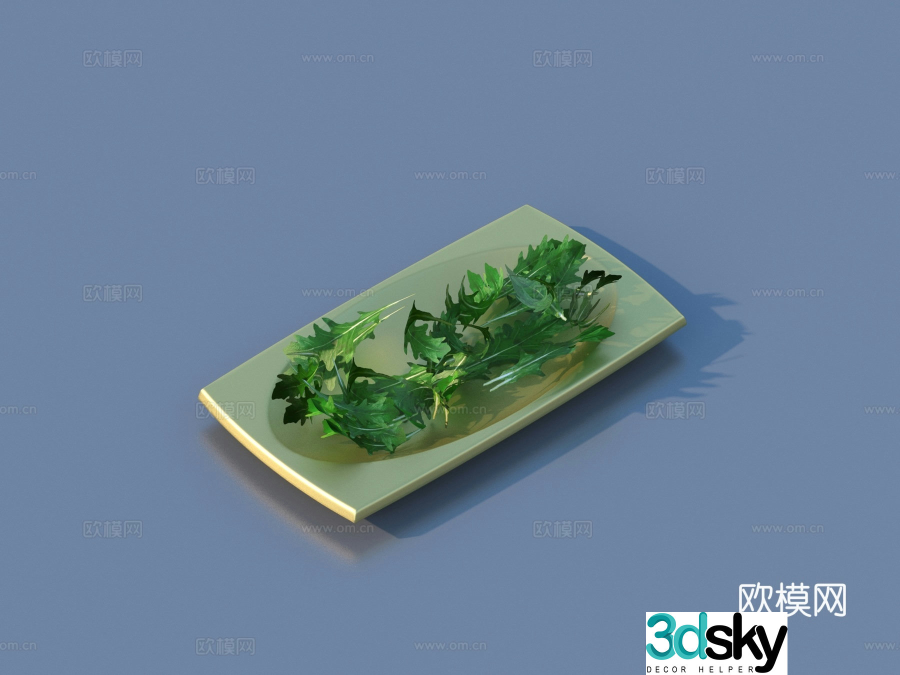 Coriander side dish vegetables vegetable leaves food 3d model