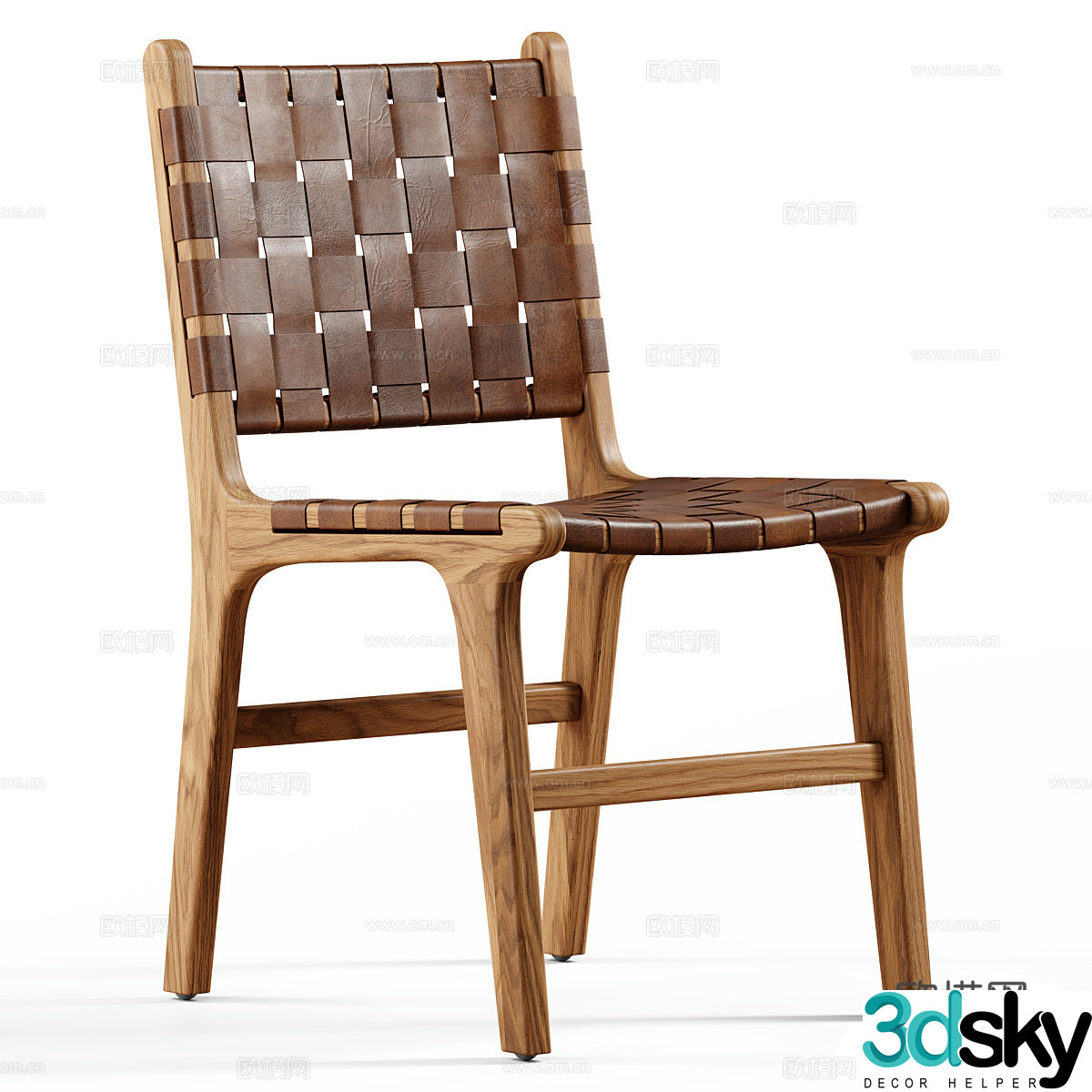 Rattan leisure chair Rattan leisure chair Bamboo leisure chair Bamboo leisure chair B&B single chair B&B rest 3D model