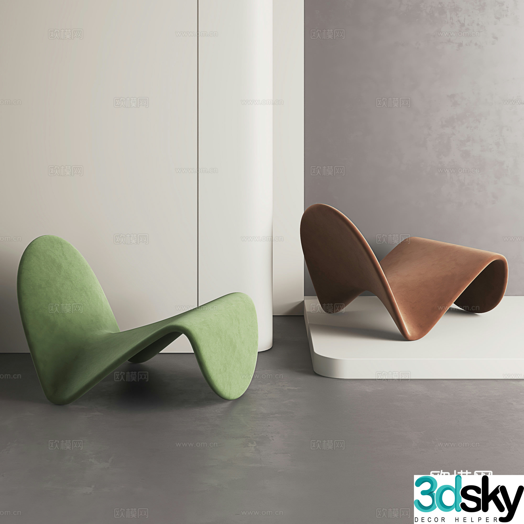 Modern leisure chair Internet celebrity leisure chair Italian leisure chair Light luxury leisure chair 3D model