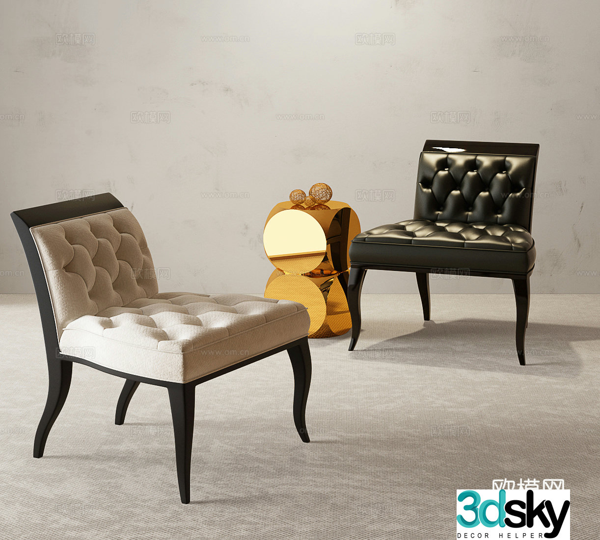 Modern Italian casual chair 3d model