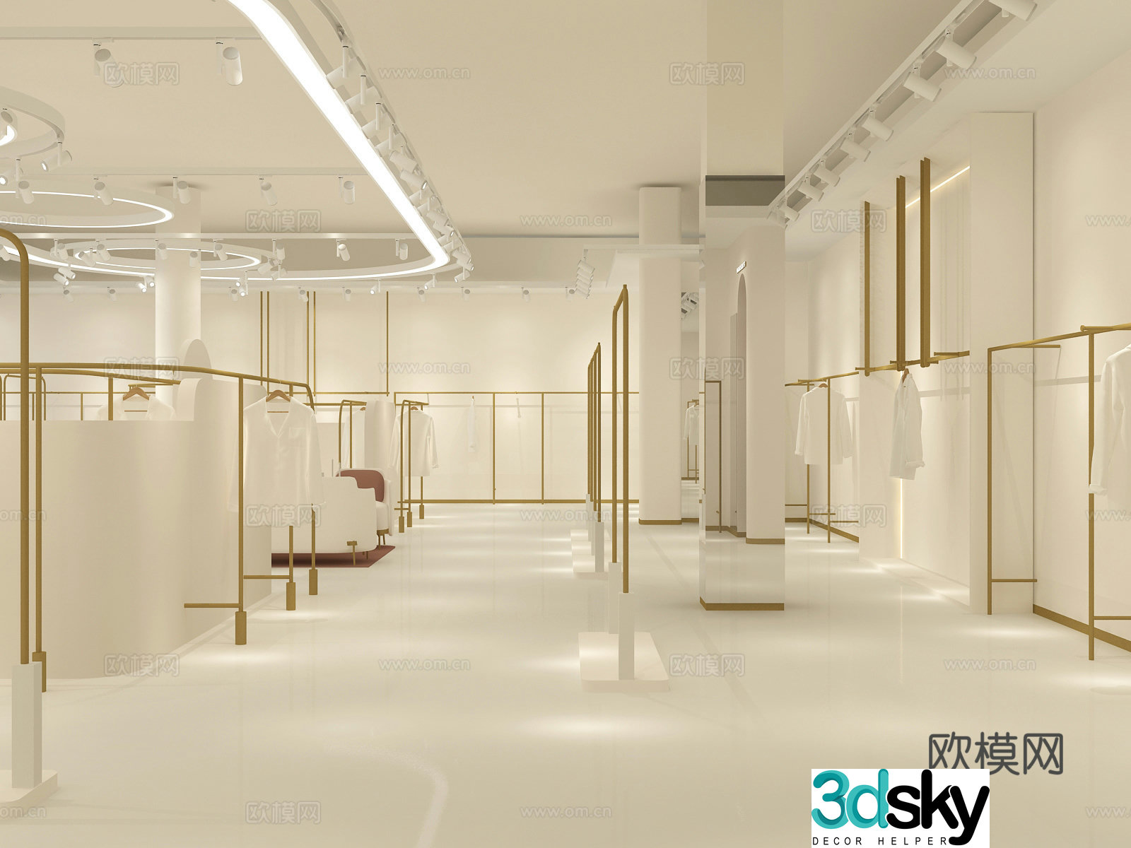 Women’s clothing store cream women’s clothing factory store brand store 3d model