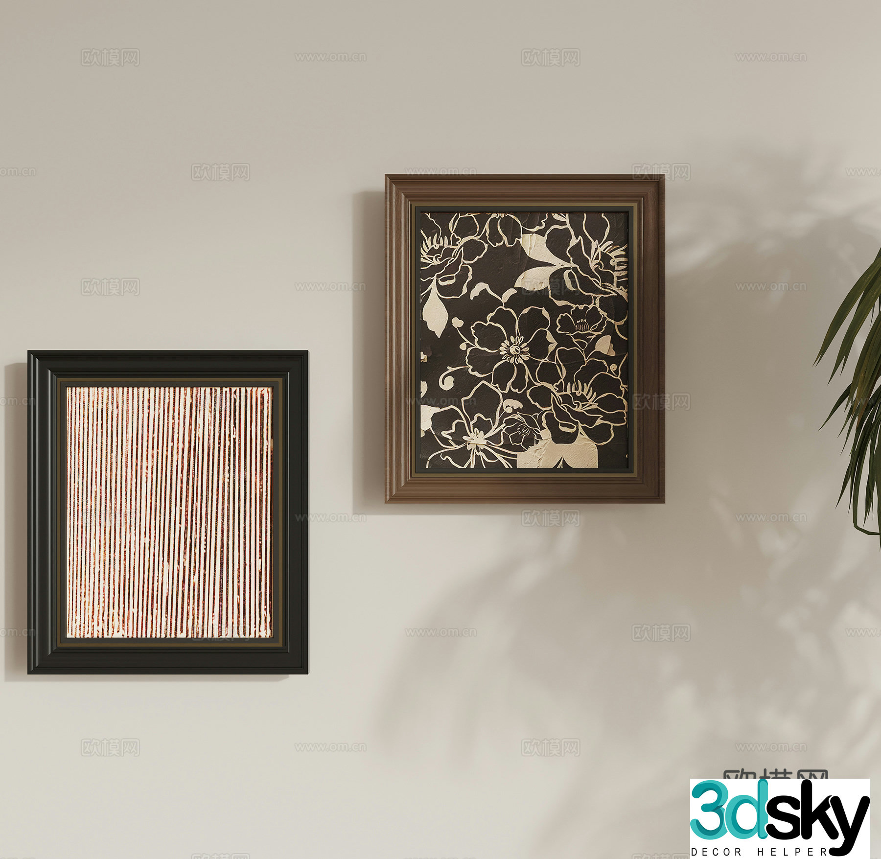 3D model of hanging painting
