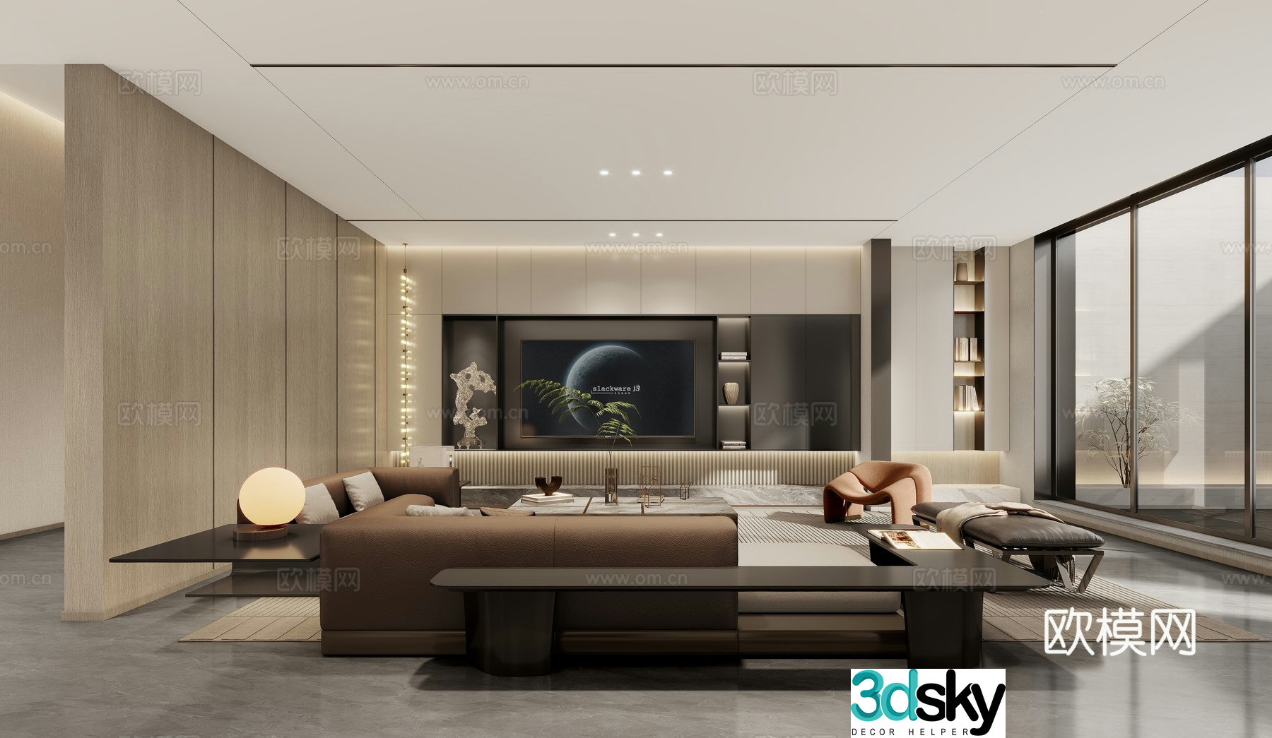 Villa living room 3d model