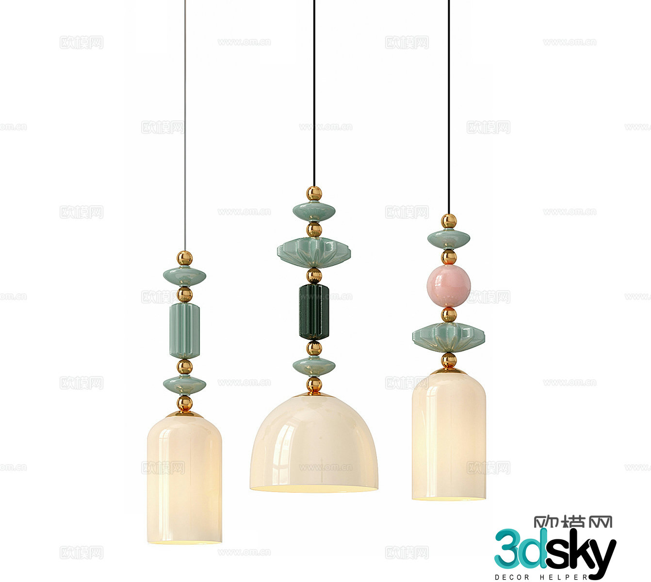 Nordic chandeliers Restaurant chandeliers Bedside chandeliers Bar chandeliers Art chandeliers Creative chandeliers 3D model