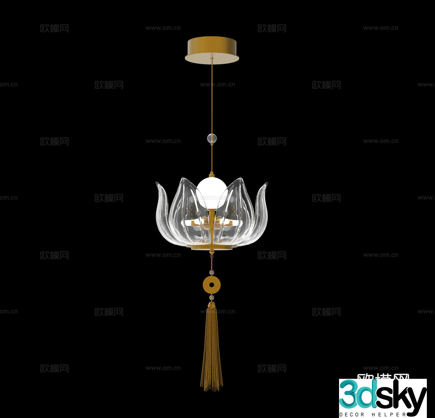 Lotus Lantern 3d model