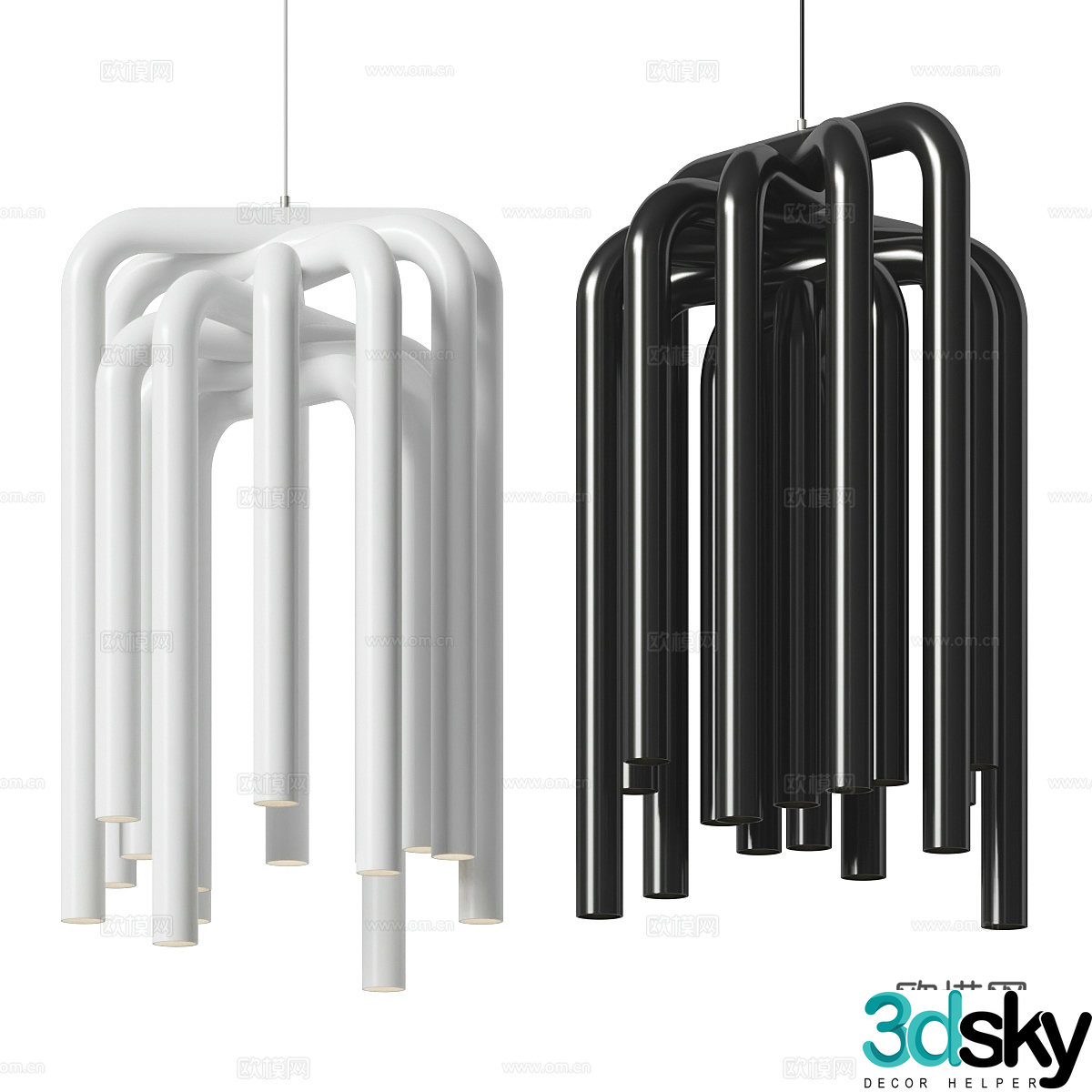 Light luxury chandeliers artistic chandeliers bedside chandeliers restaurant chandeliers bar chandeliers creative chandeliers 3D model