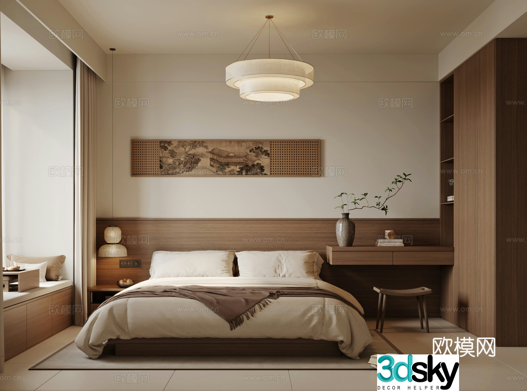 Modern Song’s Wabisa bedroom 3D model
