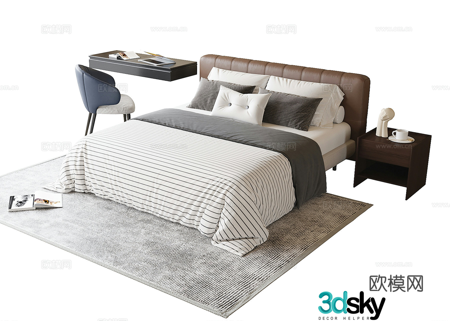 Modern children’s bed 3d model