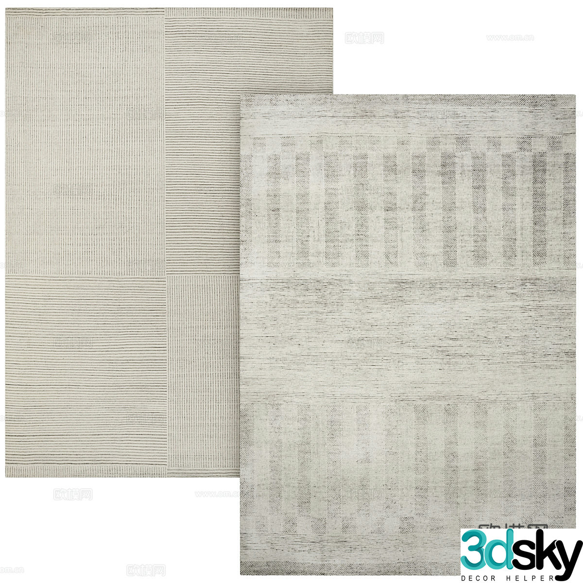 Modern fabric carpet 3d model