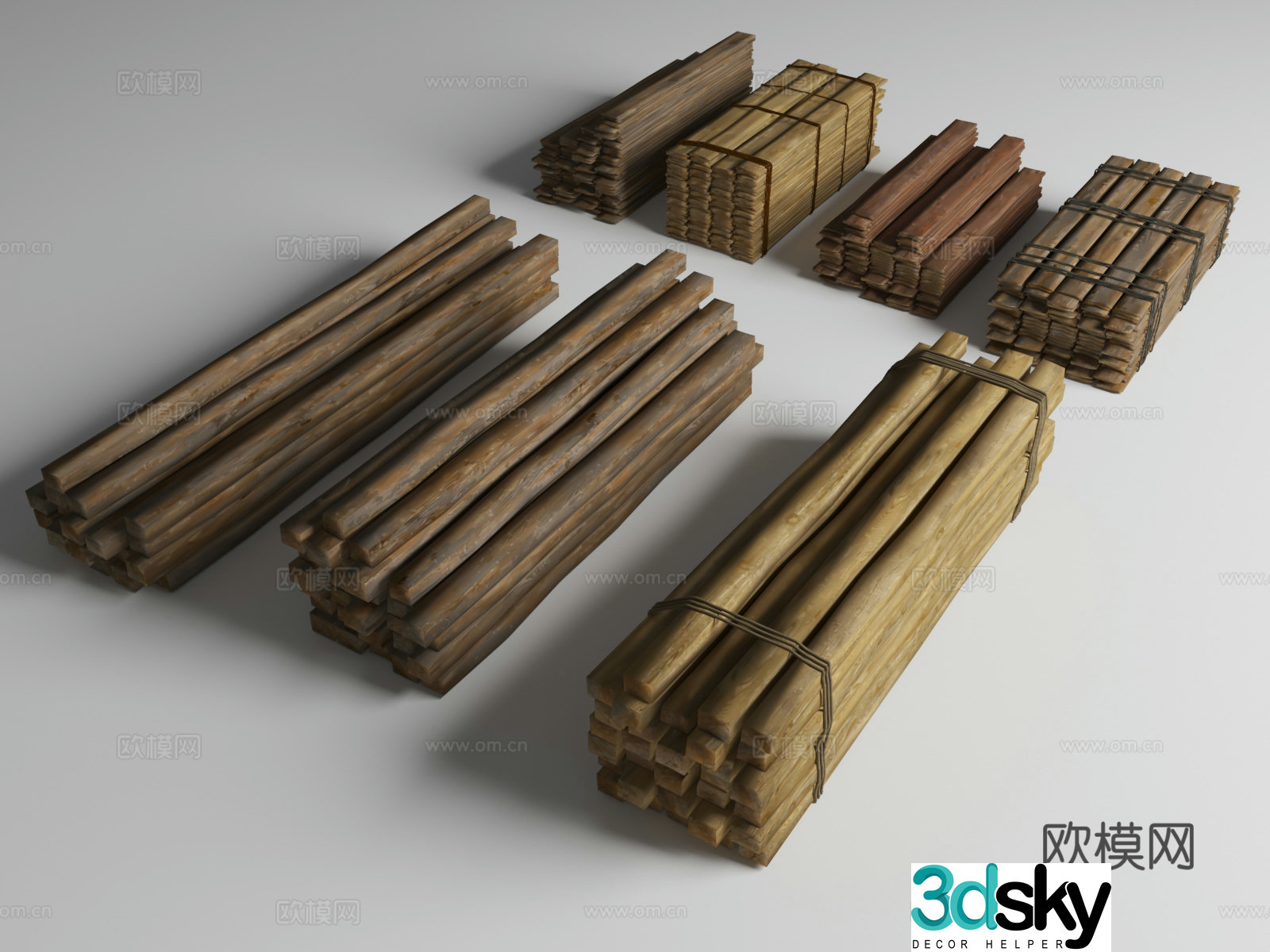 Wood yard Wood yard Timber factory Timber yard 3d model
