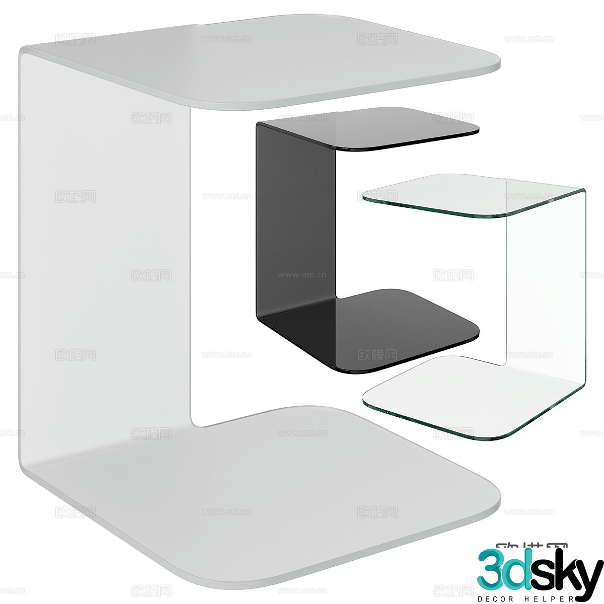 Sides combinations Minimalist Sides Simple Sides Special Sides Bedside Ornaments Sofa Sides 3D Model