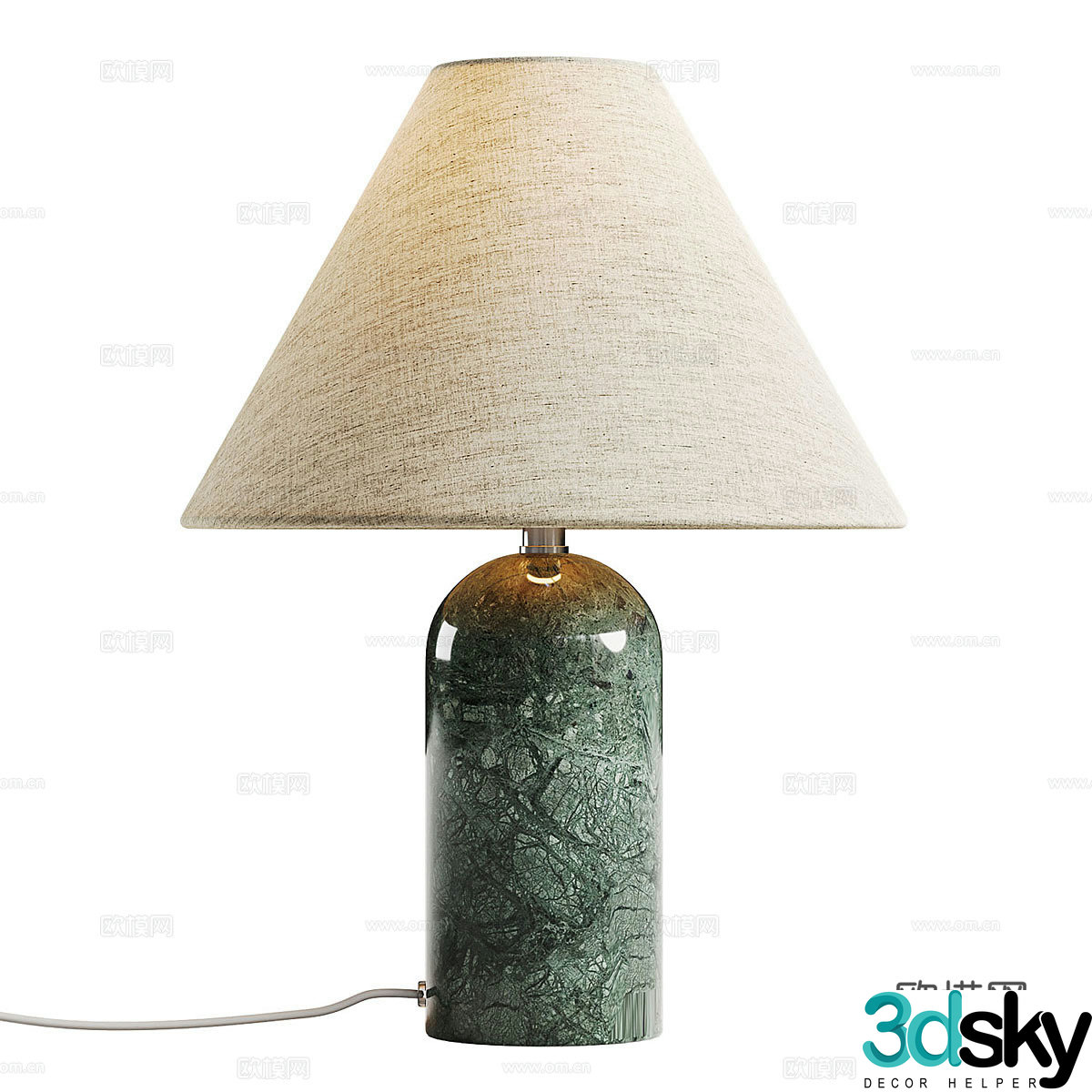 Wasabi Fengteng lamp Middle-aged Fengteng lamp Paper table lamp Stone table lamp Bedside table lamp Classical table 3D model