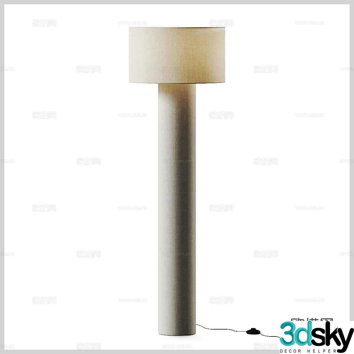 Wasabi wind floor lamp paper floor lamp living room floor lamp bedroom floor lamp outdoor floor lamp 3d model