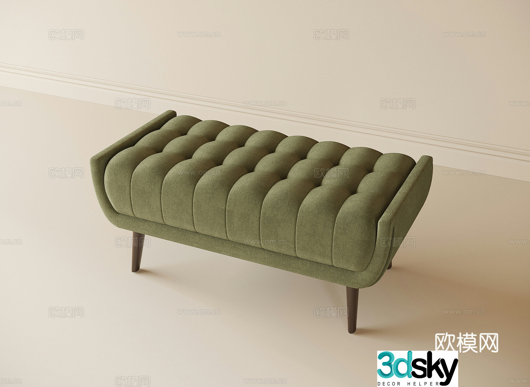 Modern sofa stool shoe changing stool dressing stool 3d model