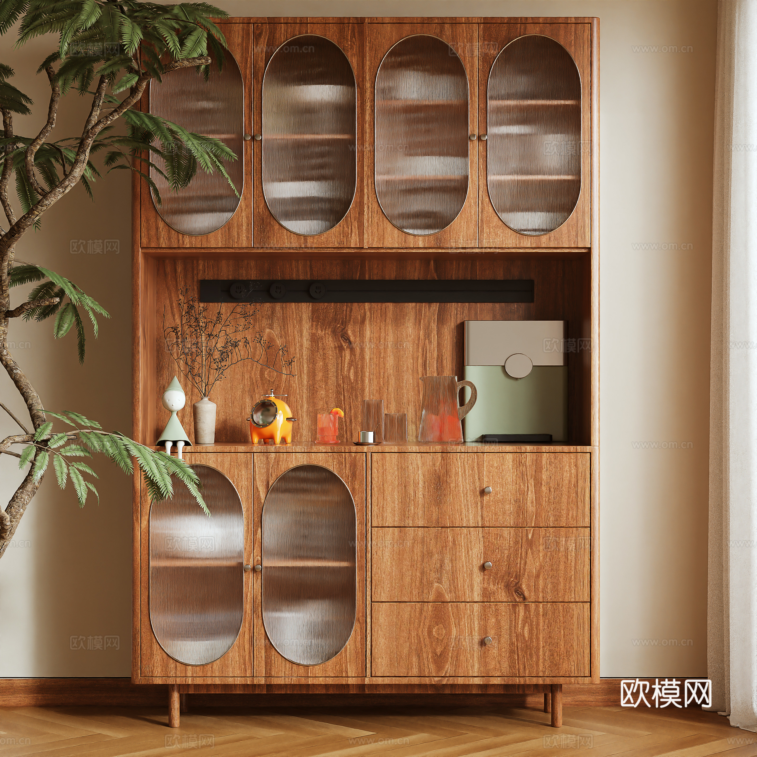 Log wind sideboard 3D model