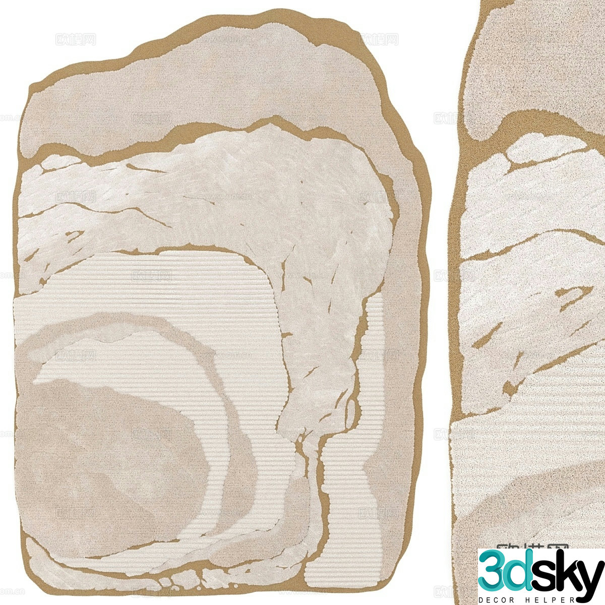 New Chinese style Sicily carpet 3D model