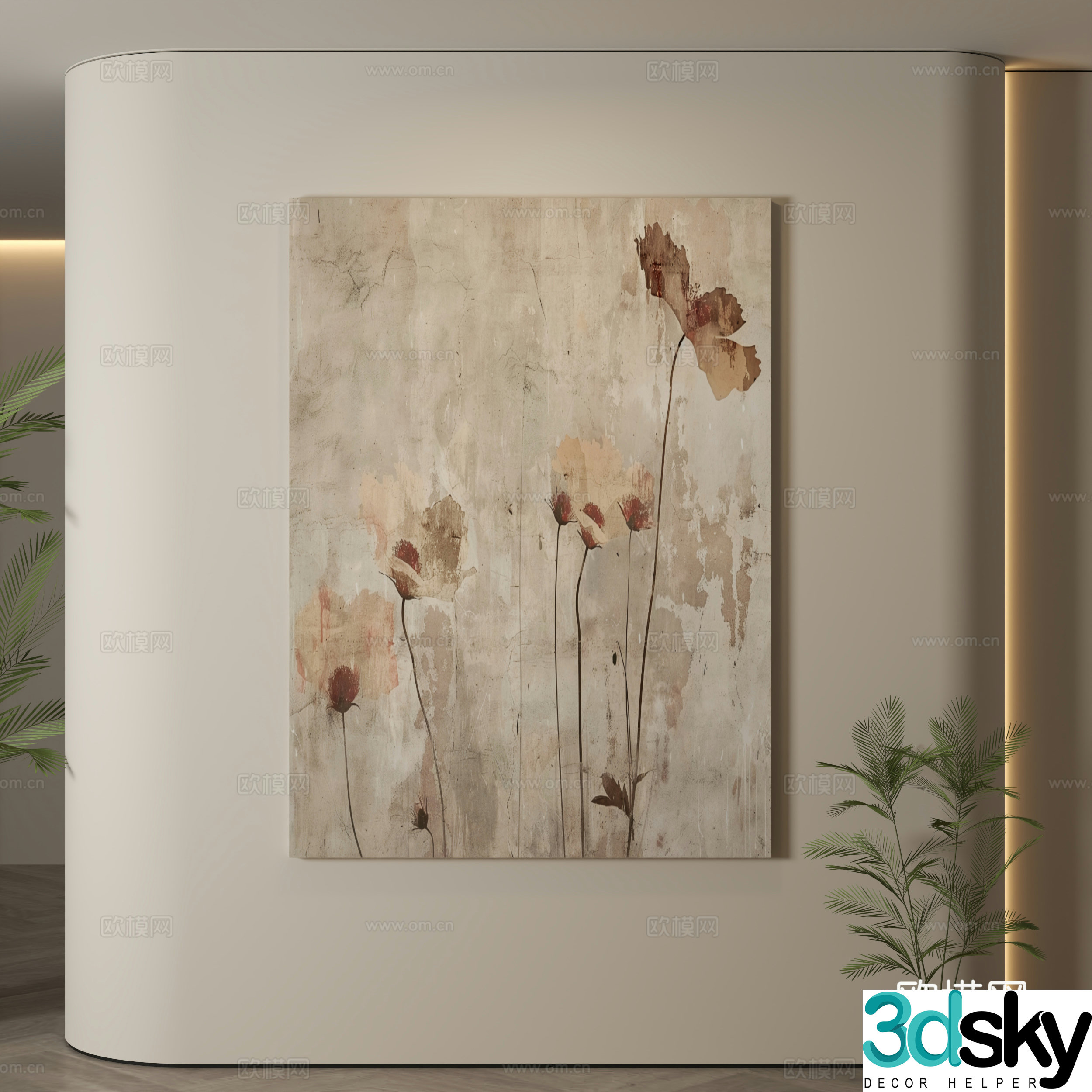 Modern decorative paintings Decorative paintings Modern hanging paintings Hanging paintings Simple hanging paintings 3D model