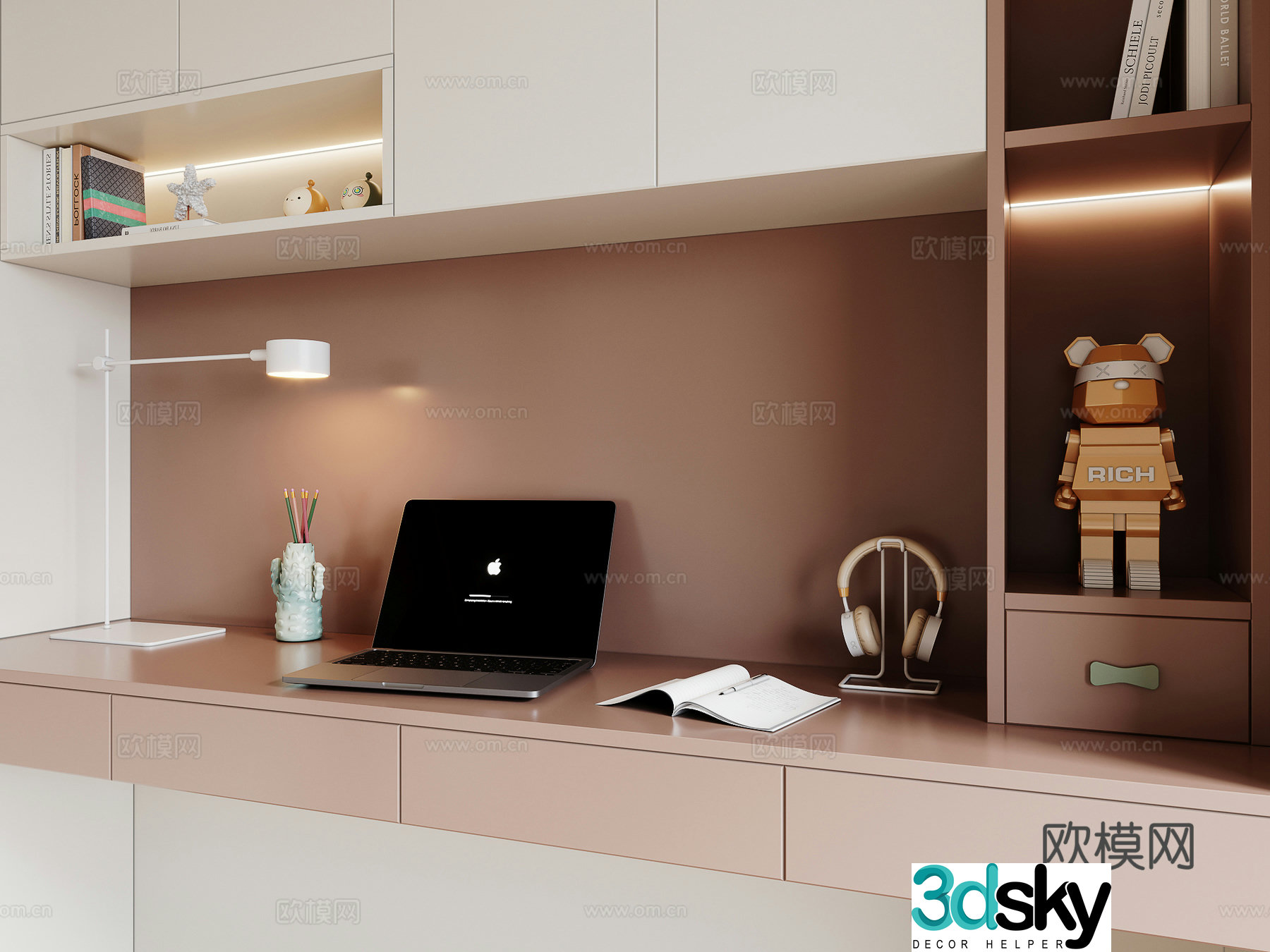 Modern desk ornament 3d model