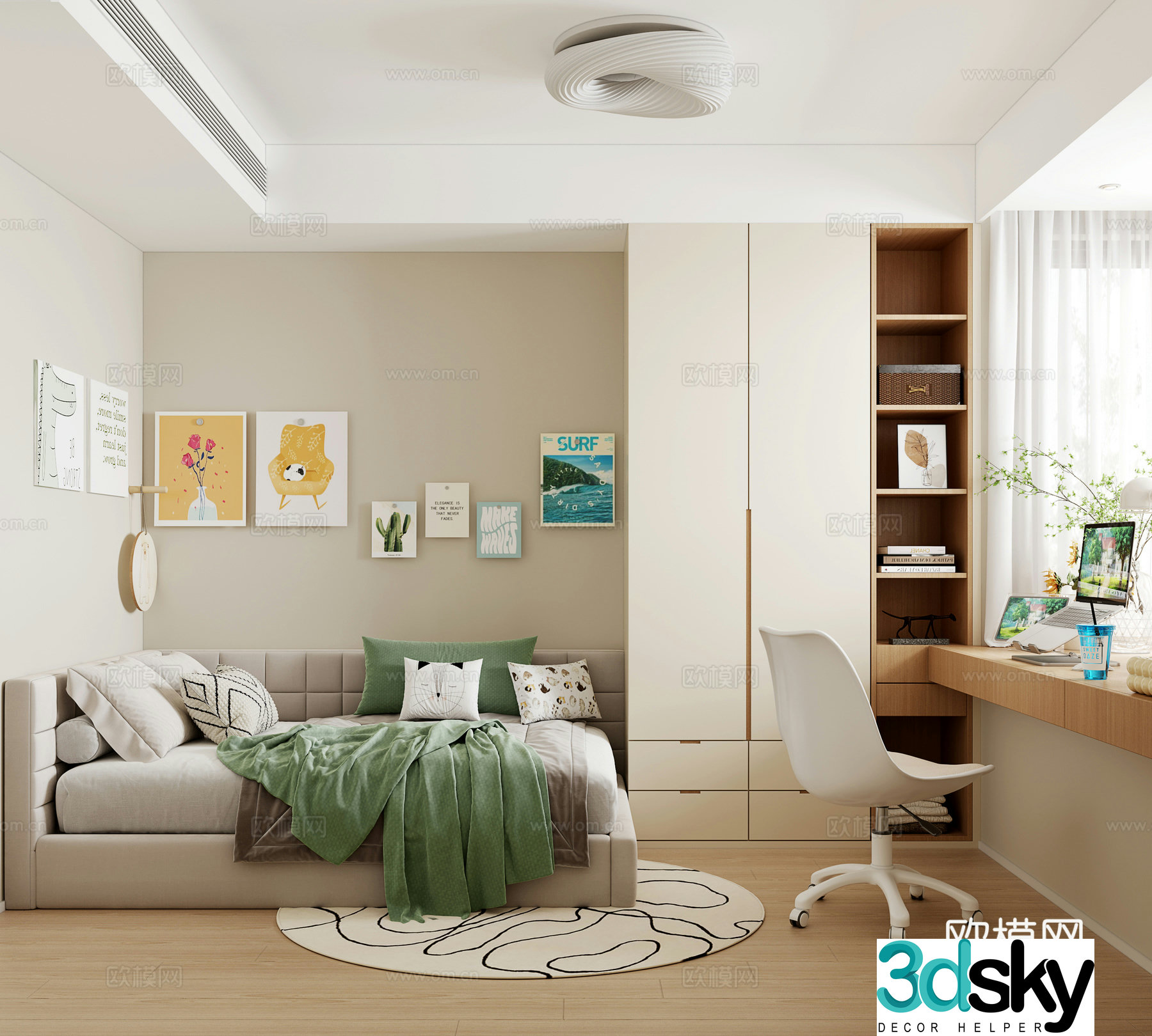 Modern bedroom 3d model