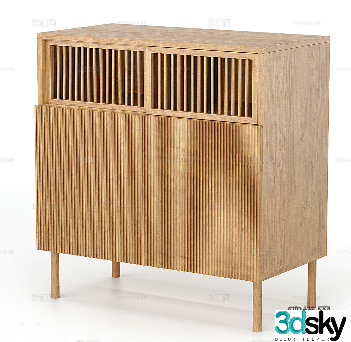 B&B side cabinet Solid wood side cabinet Rattan woven side cabinet Rattan woven short cabinet Rattan woven decoration cabinet Solid wood decoration 3D model