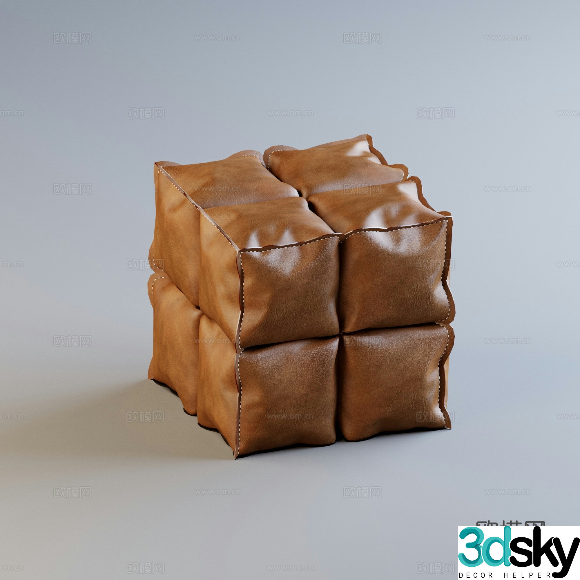 Modern sofa stool 3d model