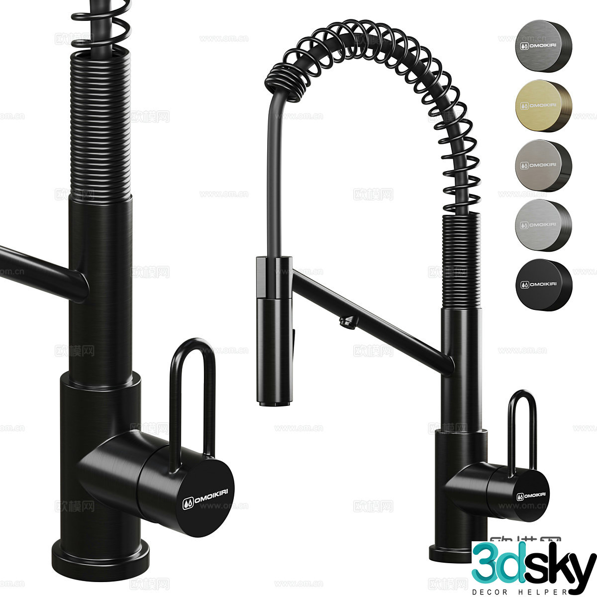 Modern Omoikiri Mikawa Plus Kitchen Faucet 3D Model