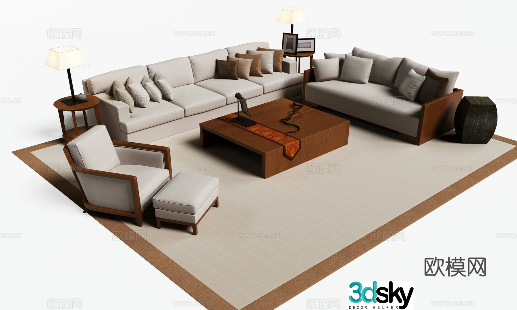 Song’s aesthetic sofa combination 3D model